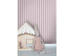Sanders & Sanders Tapete Streifenmuster Lila 50 x 900 cm