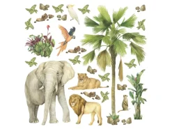 Best Sanders & Sanders Wandtattoo Dschungeltiere Grün 30 x 30 cm 601331