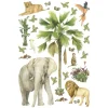 Hot Sanders & Sanders Wandtattoo Dschungeltiere Grün 65 x 42.5 cm 601342