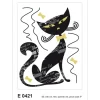 New Sanders & Sanders Wandtattoo Katze Schwarz 65 x 85 cm 600246