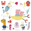 Sanders & Sanders Wandtattoo Peppa Wutz Multicolor 30 x 30 cm 601338
