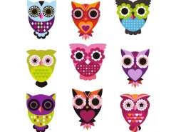 Hot Sanders & Sanders Wandtattoo Blumen Rosa Orange und Gelb 30 x 30 cm 600339