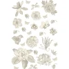 Sanders & Sanders Wandtattoo Blumen Grau 65 x 42.5 cm 601340