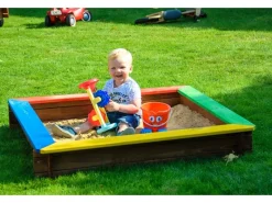 Hot Dobar Sandkasten wetterfest 117 cm x 117 cm Bunt FSC®