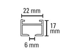 Schöner Wohnen Kollektion Schöner Wohnen Aluminium-Vorhangschienenset Emilia 1-läufig 230 cm Schwarz-Matt