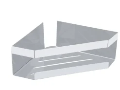 Clearance Schöner Wohnen Kollektion Schöner Wohnen Eckablage Meleto Glänzend aus Edelstahl Silber Glänzend