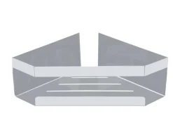 Clearance Schöner Wohnen Kollektion Schöner Wohnen Eckablage Meleto Glänzend aus Edelstahl Silber Glänzend