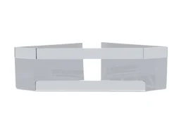 Clearance Schöner Wohnen Kollektion Schöner Wohnen Eckablage Meleto Glänzend aus Edelstahl Silber Glänzend