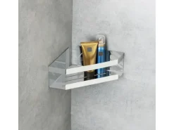 Clearance Schöner Wohnen Kollektion Schöner Wohnen Eckablage Meleto Glänzend aus Edelstahl Silber Glänzend