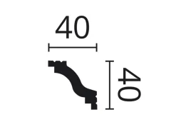 Hot Schöner Wohnen Kollektion Deckenleiste Elegant 2 HDPS 40 mm x 40 mm