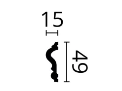 Outlet Schöner Wohnen Kollektion Wandleiste Elegant 3 HDPS 15 mm x 50 mm