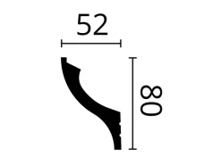 Outlet Schöner Wohnen Kollektion Decken- und Lichtleiste Modern 2 HDPS 52 mm x 80 mm