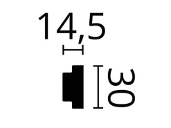 Schöner Wohnen Kollektion Wandleiste Modern 4 HDPS 14,5 mm x 30 mm