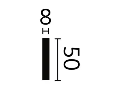 Schöner Wohnen Kollektion Wandleiste Modern 3 HDPS 8 mm x 50 mm