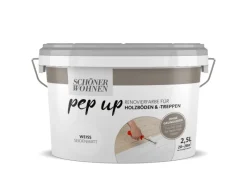 Discount SCHÖNER WOHNEN-Farbe Schöner Wohnen pep up Renovierfarbe für Holzböden und -treppen 2,5 L Weiß