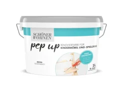 Outlet SCHÖNER WOHNEN-Farbe Schöner Wohnen Renovierfarbe Pep Up für Kindermöbel und Spielzeug 1 l Weiß