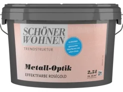 Best SCHÖNER WOHNEN-Farbe Schöner Wohnen Trendstruktur Metall-Optik 2,5 l Rosegold