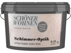SCHÖNER WOHNEN-Farbe Schöner Wohnen Trendstruktur Schimmer-Optik Shiny Rose 2,5 l