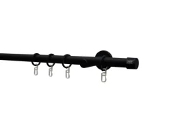 Outlet Schöner Wohnen Kollektion Schöner Wohnen Wandhalter Leon für Gardinenstange Ø 20 mm Schwarz Matt