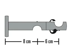 Clearance Schöner Wohnen Kollektion Schöner Wohnen Wandhalter Leon 2-läufig für Gardinenstangen Ø 20 mm Weiß-Matt