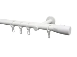 Clearance Schöner Wohnen Kollektion Schöner Wohnen Wandhalter Leon 2-läufig für Gardinenstangen Ø 20 mm Weiß-Matt