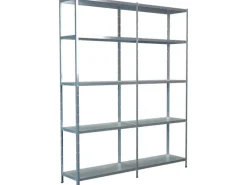 Best Schulte Set 1 Steckregal und 1 Anbauregal 200 cm x 160 cm x 35 cm Verzinkt