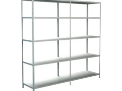 Clearance Schulte Set 1 Steckregal und 1 Anbauregal 200 cm x 200 cm x 50 cm Weiß