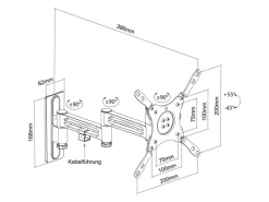 Schwaiger TV-Wandhalter Motion 22,86 cm (9