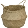 Seegras-Korb mit Henkeln Ø 30 cm x 25/35 cm Natur
