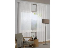 Best Sehlbach Fertigschal Multiband Bestickter Dolly 135 cm x 245 cm Weiß