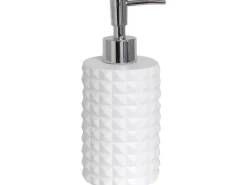 MSV Seifenspender Mosaik Polyresin Weiß