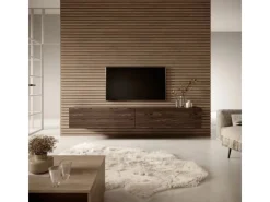 Selsey TV-Hängeboard Bisira 200 cm Holzoptik Nussbaum