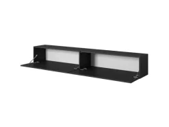 Selsey TV-Hängeboard Bisira 200 cm Holzoptik Esche Schwarzgrau