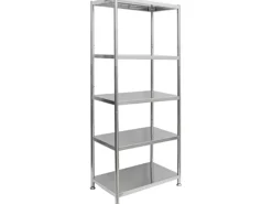 shelfr Schwerlast Edelstahl Regal mit 5 Ebenen 61 x 36 x 145 cm bis 60kg