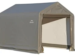 Best Shelter Logic ShelterLogic Foliengerätehaus 5,4 m² Grau 180 cm x 300 cm