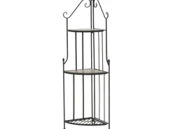 Siena Garden Eckregal Prato Eisen 63 cm x 29 cm x 142 cm Schwarz Mosaik