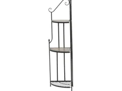 Siena Garden Eckregal Prato Eisen 63 cm x 29 cm x 142 cm Schwarz Mosaik
