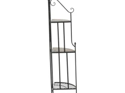 Siena Garden Eckregal Prato Eisen 63 cm x 29 cm x 142 cm Schwarz Mosaik