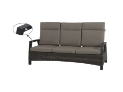 Siena Garden 3er Sofa Corido Charcoalgrey 87 cm x 206 cm x 103cm