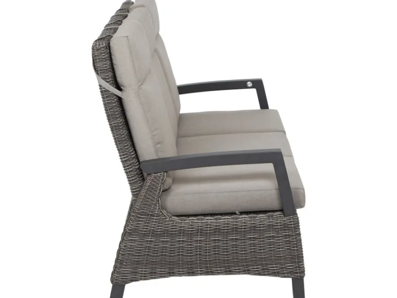Siena Garden 3er Sofa Corido Charcoalgrey 87 cm x 206 cm x 103cm