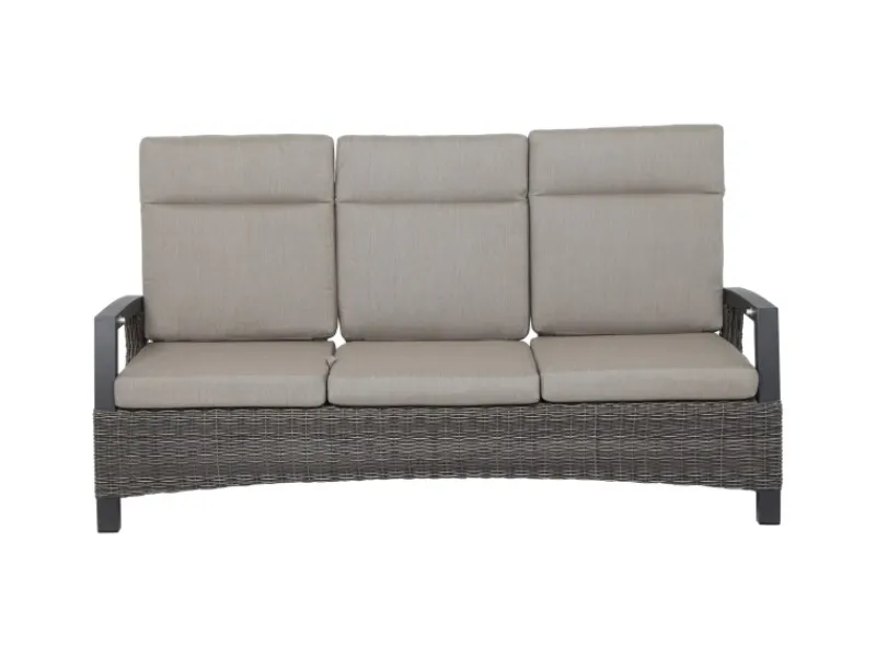Siena Garden 3er Sofa Corido Charcoalgrey 87 cm x 206 cm x 103cm