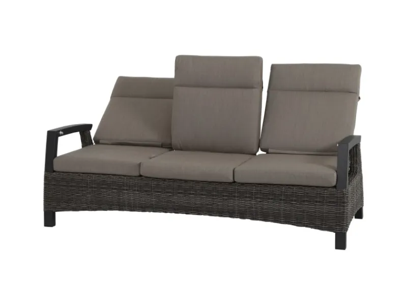 Siena Garden 3er Sofa Corido Charcoalgrey 87 cm x 206 cm x 103cm