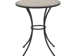 Siena Garden Gartentisch Prato Rund Schwarz Ø 60 cm