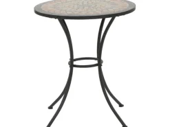 Siena Garden Gartentisch Prato Rund Schwarz Ø 60 cm