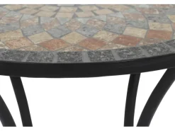 Siena Garden Gartentisch Prato Rund Schwarz Ø 60 cm