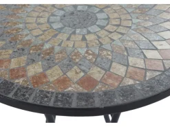 Siena Garden Gartentisch Prato Rund Schwarz Ø 60 cm