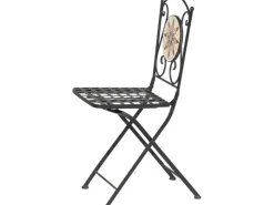 New Siena Garden Klappsessel Stella Eisen 37 cm x 36 cm x 90 cm Schwarz Mosaik