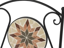 New Siena Garden Klappsessel Stella Eisen 37 cm x 36 cm x 90 cm Schwarz Mosaik