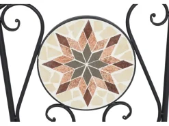 New Siena Garden Klappsessel Stella Eisen 37 cm x 36 cm x 90 cm Schwarz Mosaik