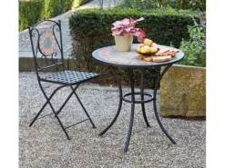 Sale Siena Garden Klappsessel Prato Eisen 37 cm x 36 cm x 90 cm Schwarz Mosaik